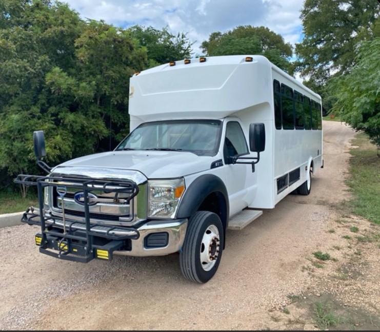 URidez shuttle service transporting wedding guests safely between downtown Fredericksburg lodging and Willow Sky Ranch on the Willow City Loop — Hill Country wedding transportation